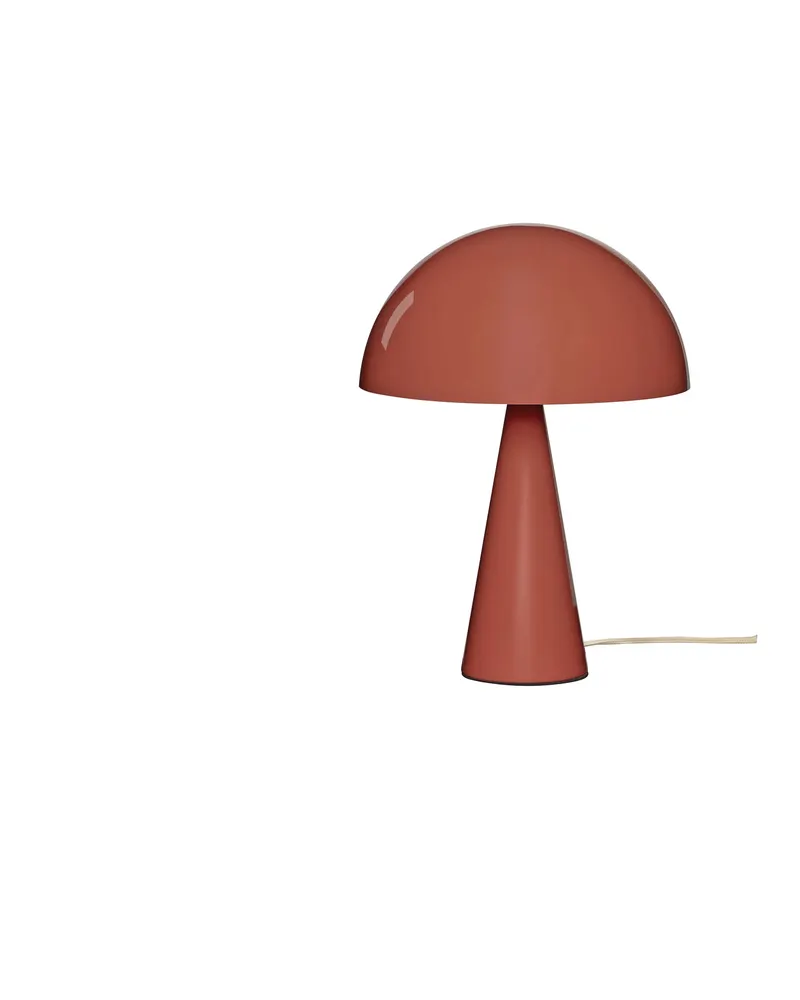 Hübsch Mush Tischleuchte in Rot, Ø 25 × H 34 cm