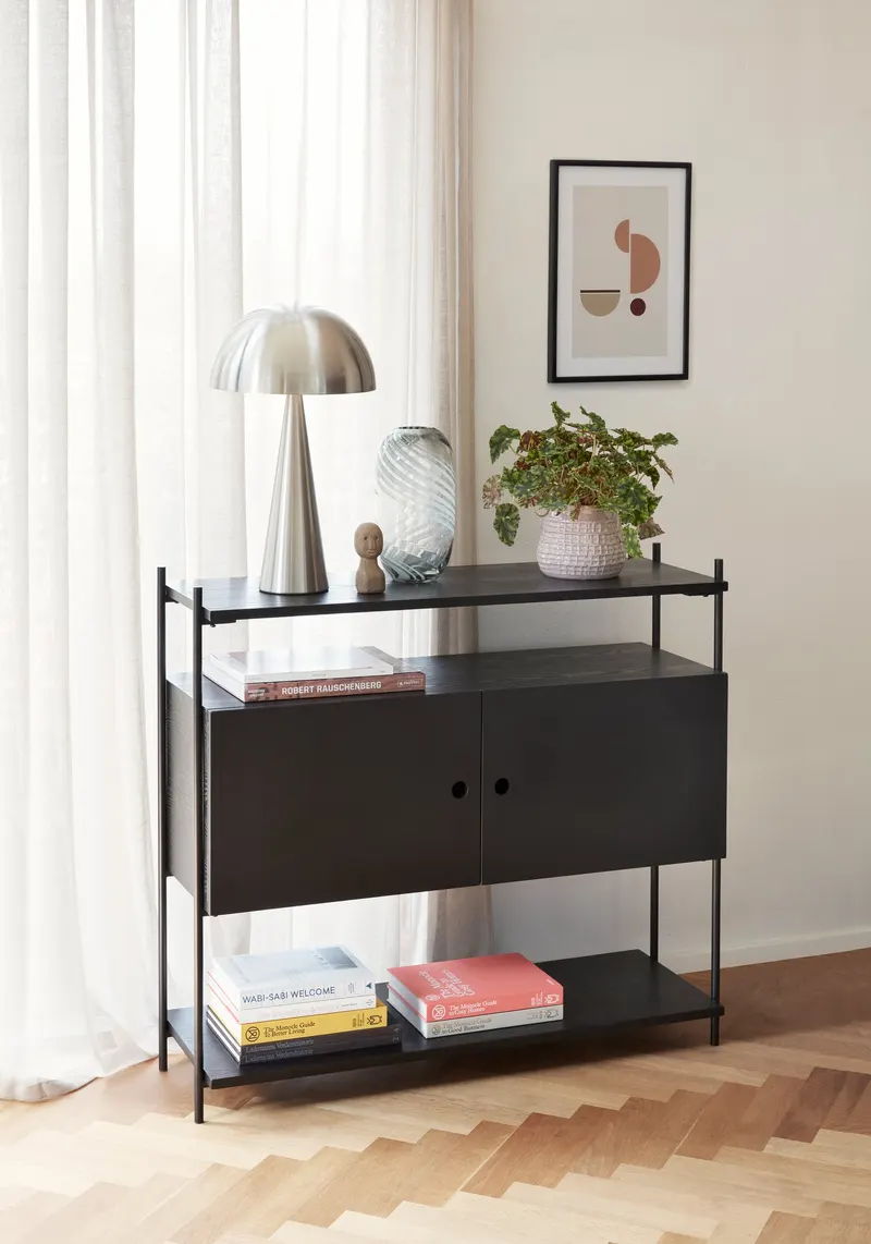 Hübsch Mush Tischleuchte in Gebürstetes Nickel, Ø 30 × H 50 cm, Ansicht 6