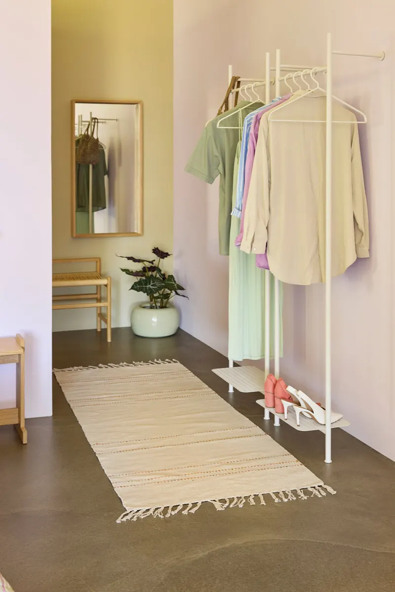 Hübsch Nobly Garderobe in Hellgrau, Länge 52 cm / Breite 27 cm / Höhe 180 cm, Ansicht 7