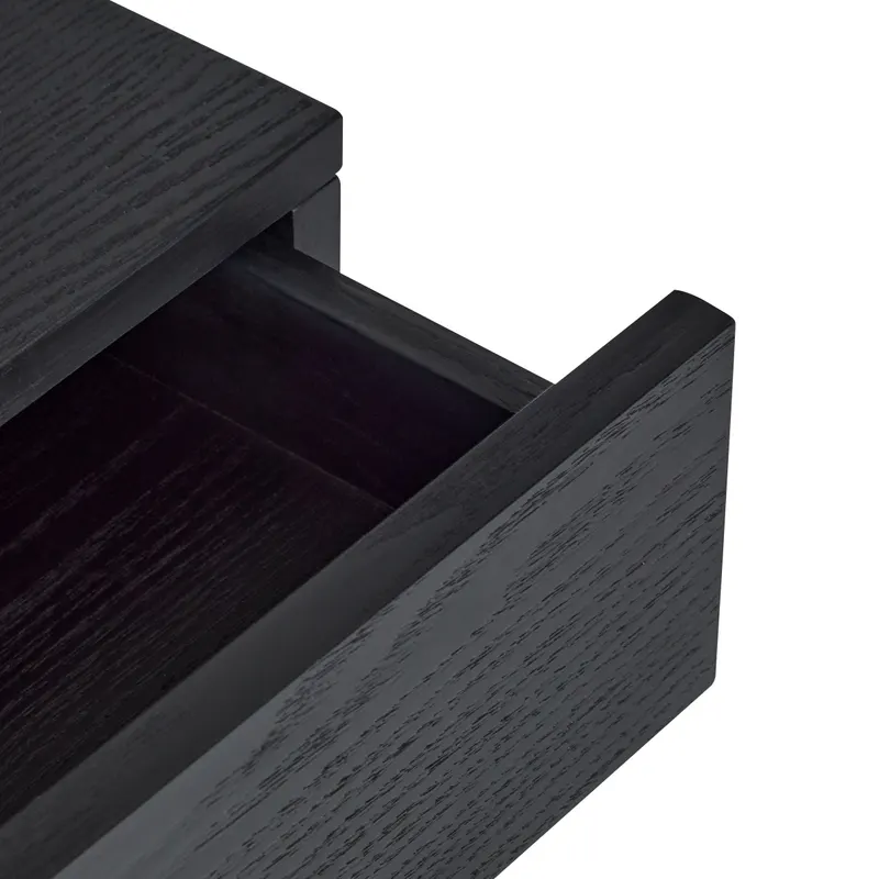Hübsch Noir Nachttisch in Schwarz, 48 × 31 × H 60 cm, Ansicht 4