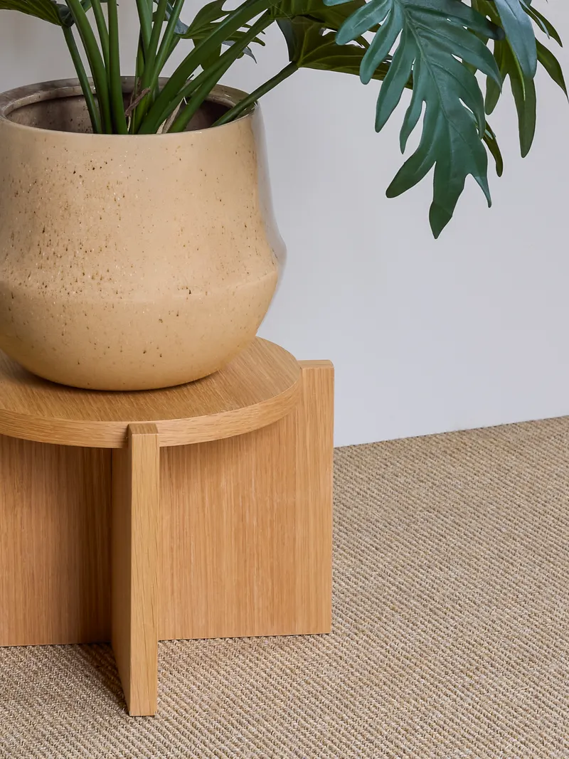 Hübsch Nomad Pflanzenständer in Naturfarben, Ø 30 × H 20 cm, Ansicht 4