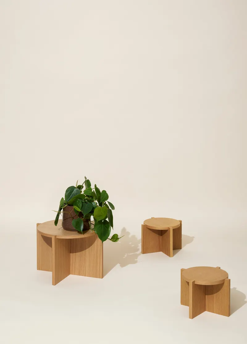 Hübsch Nomad Pflanzenständer in Naturfarben, Ø 45 × H 30 cm, Ansicht 4