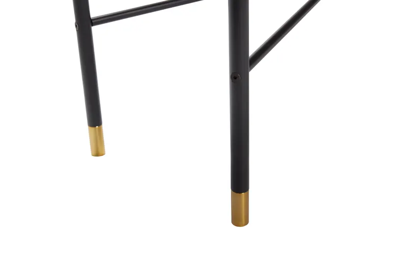 Hübsch Norm Konsolentisch in Schwarz und Messingfarben, 100 × 35 × H 90 cm, Ansicht 2