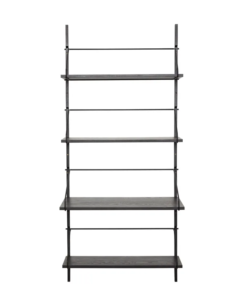 Hübsch Norm Regal in Schwarz, 80 × H 180 cm, Ansicht 2