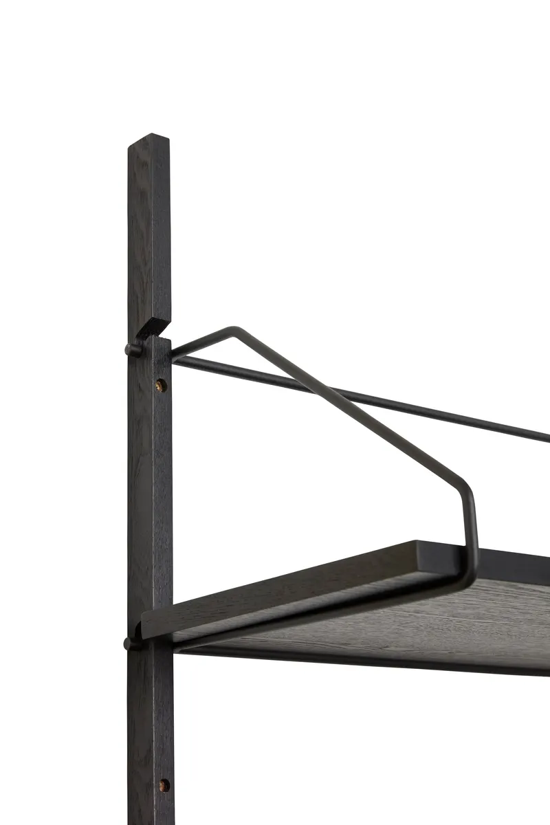 Hübsch Norm Regal in Schwarz, 80 × H 180 cm, Ansicht 4