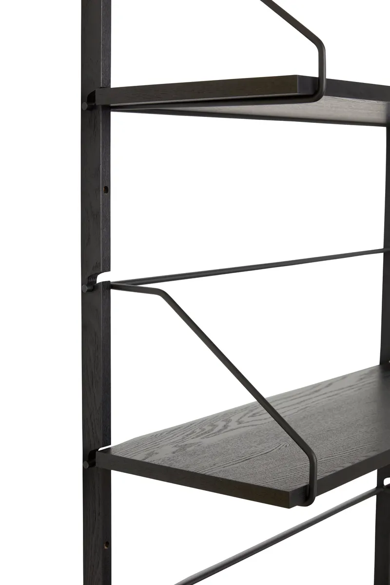 Hübsch Norm Regal in Schwarz, 80 × H 180 cm, Ansicht 5