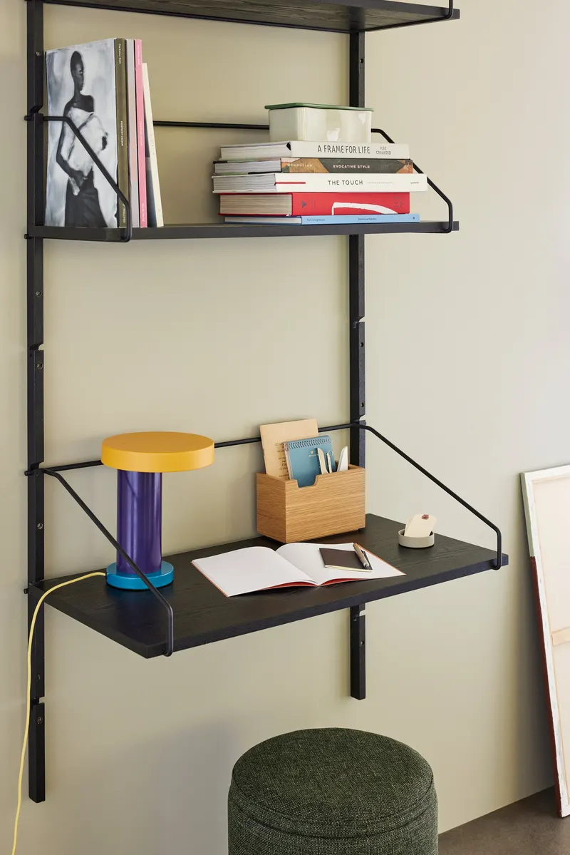 Hübsch Norm Regal in Schwarz, 80 × H 180 cm, Ansicht 8
