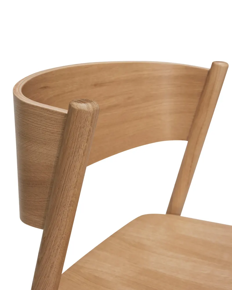 Hübsch Oblique Barhocker in Naturfarben, 50 × 55 × H 103 cm, Ansicht 5
