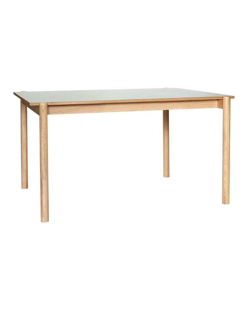 Hübsch Oblique Schreibtisch in Hellgrau und Naturfarben, 140 × 81 × H 75 cm, Ansicht 1