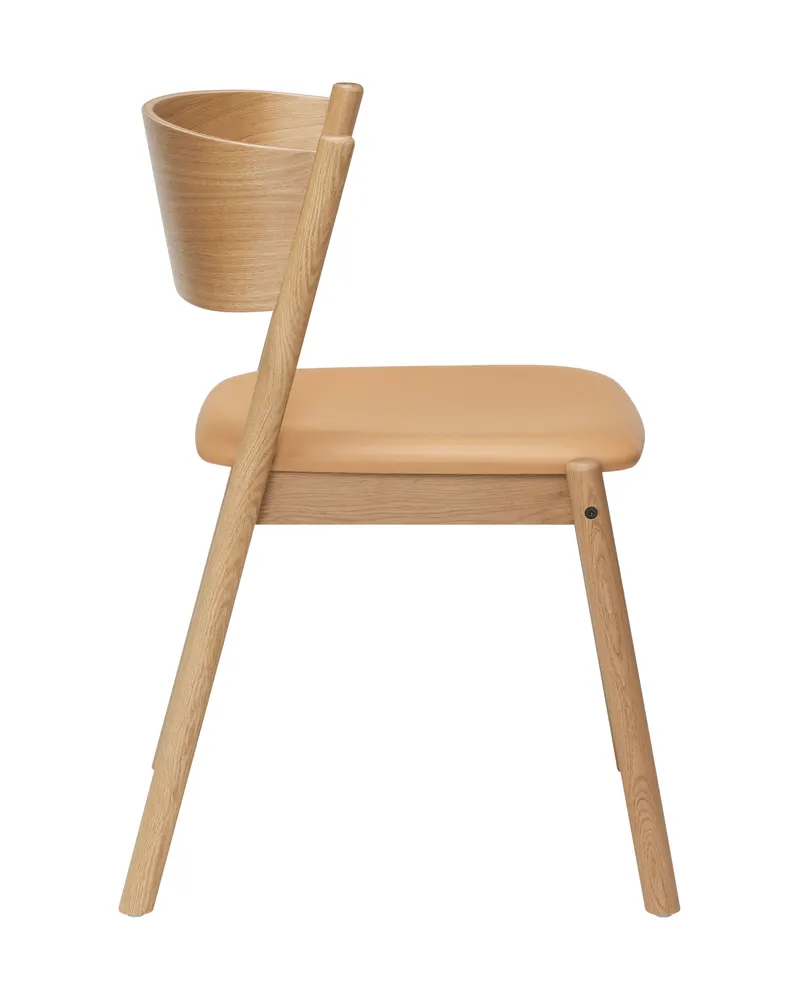 Hübsch Oblique Esszimmerstuhl in Naturfarben, 55 × 51 × H 80 cm, Ansicht 2