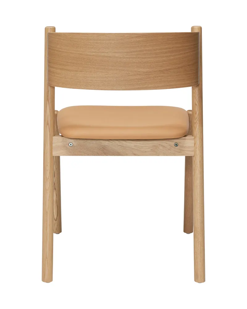 Hübsch Oblique Esszimmerstuhl in Naturfarben, 55 × 51 × H 80 cm, Ansicht 3