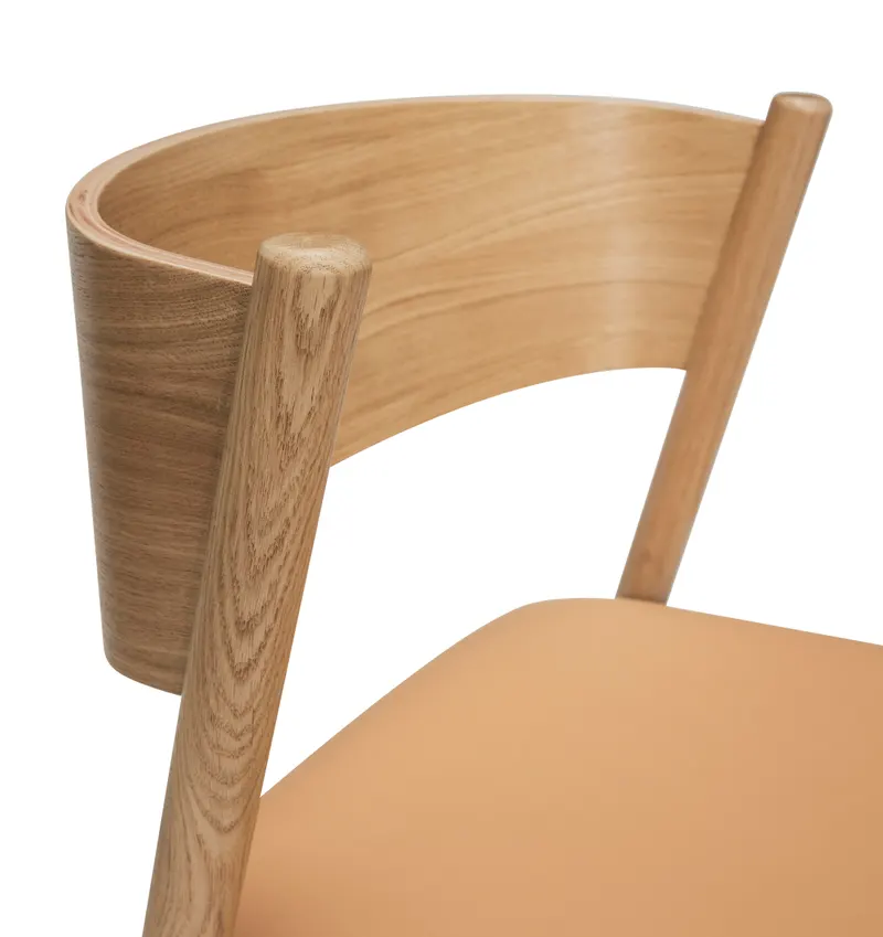Hübsch Oblique Esszimmerstuhl in Naturfarben, 55 × 51 × H 80 cm, Ansicht 4