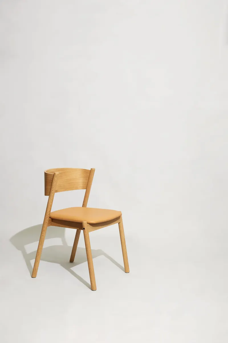 Hübsch Oblique Esszimmerstuhl in Naturfarben, 55 × 51 × H 80 cm, Ansicht 7
