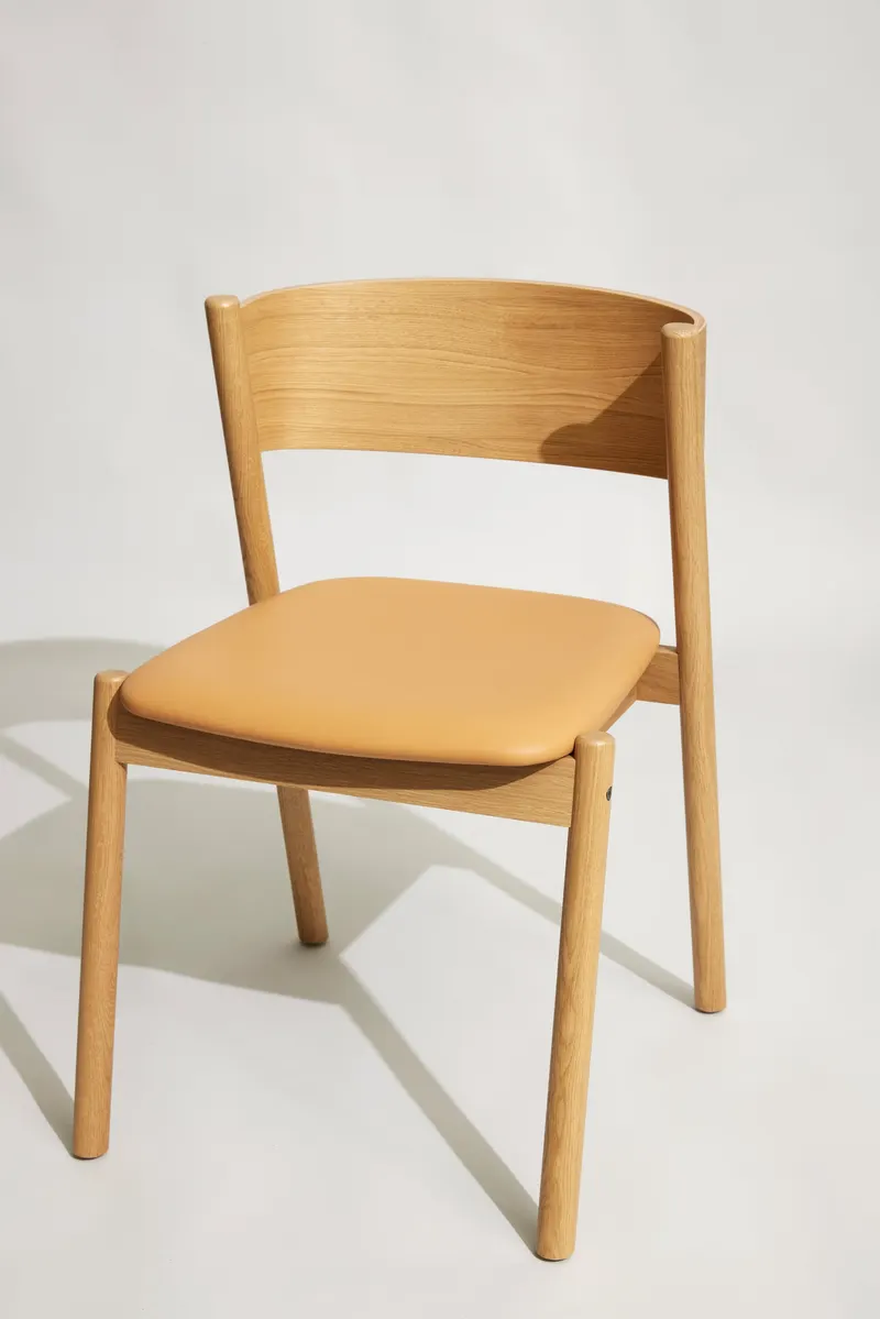 Hübsch Oblique Esszimmerstuhl in Naturfarben, 55 × 51 × H 80 cm, Ansicht 8