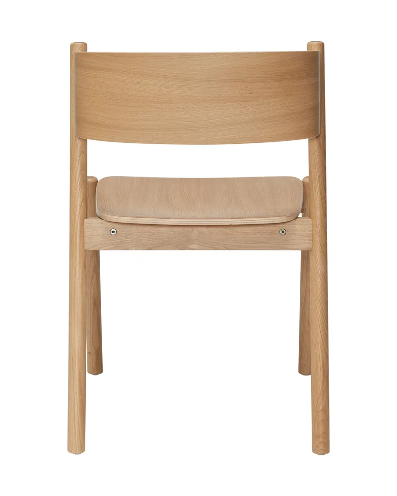 Hübsch Oblique Esszimmerstuhl in Natur, Länge 55 cm / Breite 51 cm / Höhe 80 cm, Ansicht 5