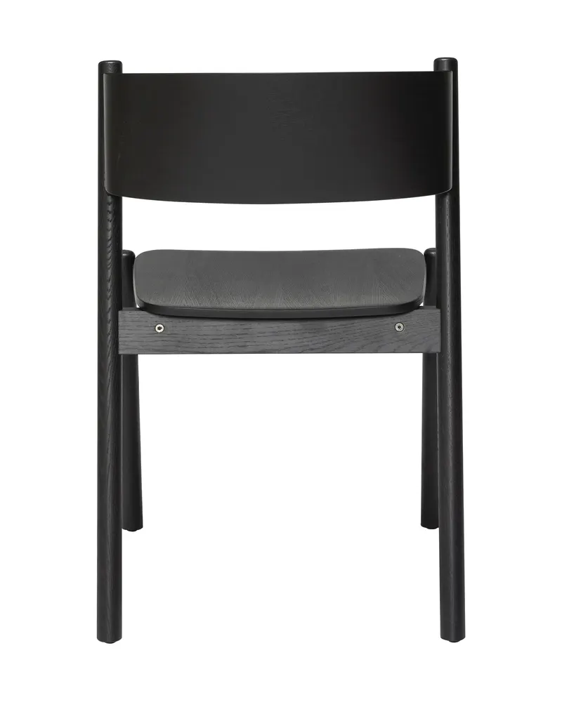 Hübsch Oblique Esszimmerstuhl in Schwarz, 55 × 51 × H 80 cm, Ansicht 10