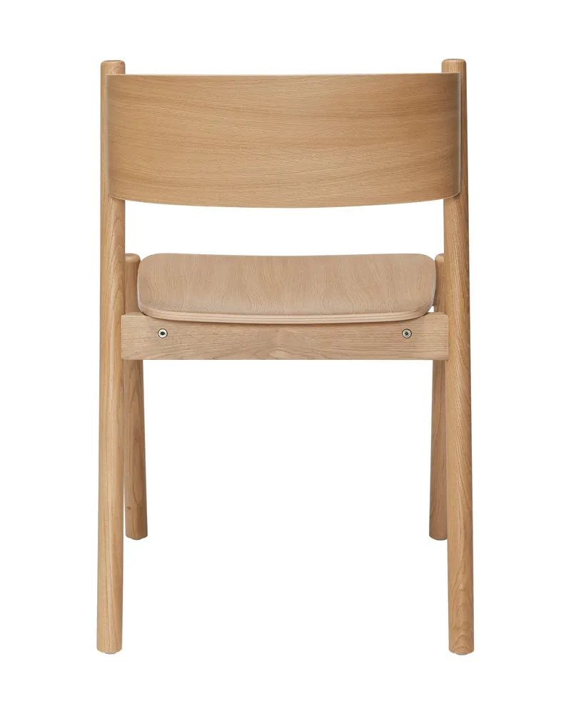 Hübsch Oblique Esszimmerstuhl in Natur, Länge 55 cm / Breite 51 cm / Höhe 80 cm, Ansicht 12