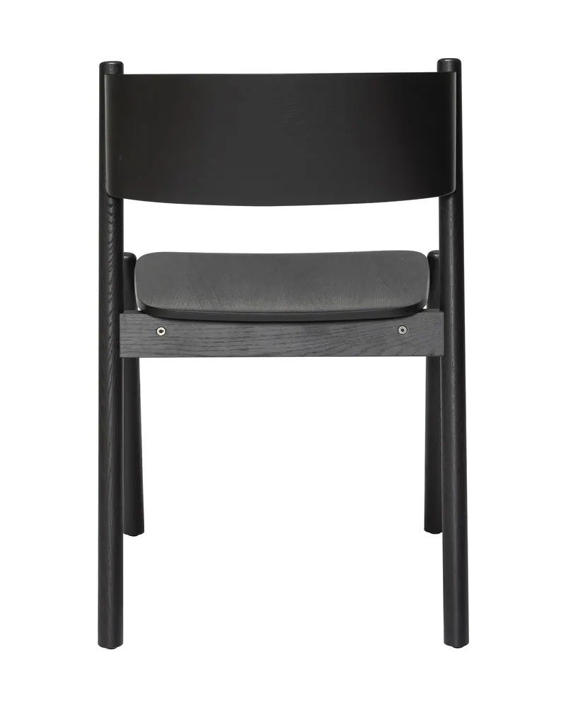 Hübsch Oblique Esszimmerstuhl in Schwarz, Länge 55 cm / Breite 51 cm / Höhe 80 cm, Ansicht 3