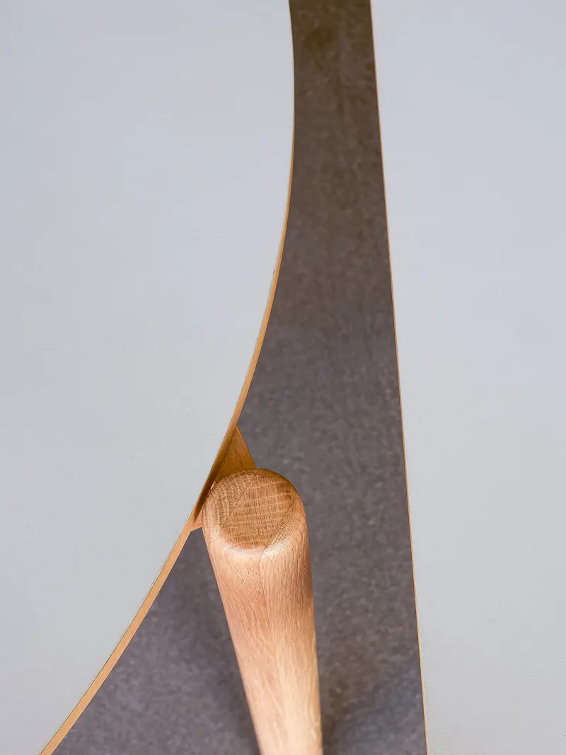 Hübsch Oblique Rectangular Esstisch in Grau und Naturfarben, 190 × 107 × H 75 cm, Ansicht 12