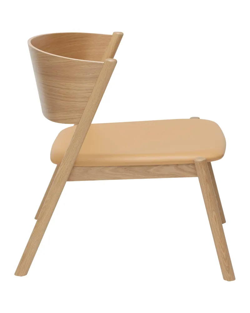 Hübsch Oblique Sessel in Naturfarben, 64 × 64 × H 75 cm, Ansicht 5