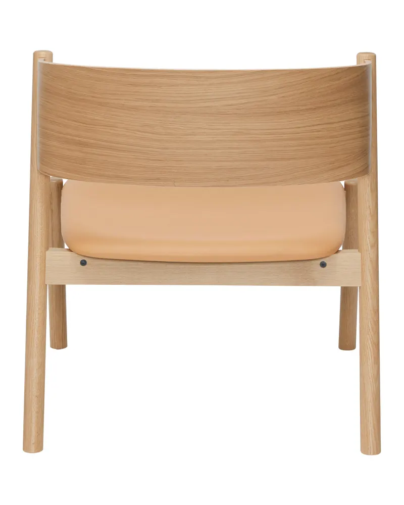 Hübsch Oblique Sessel in Naturfarben, 64 × 64 × H 75 cm, Ansicht 6