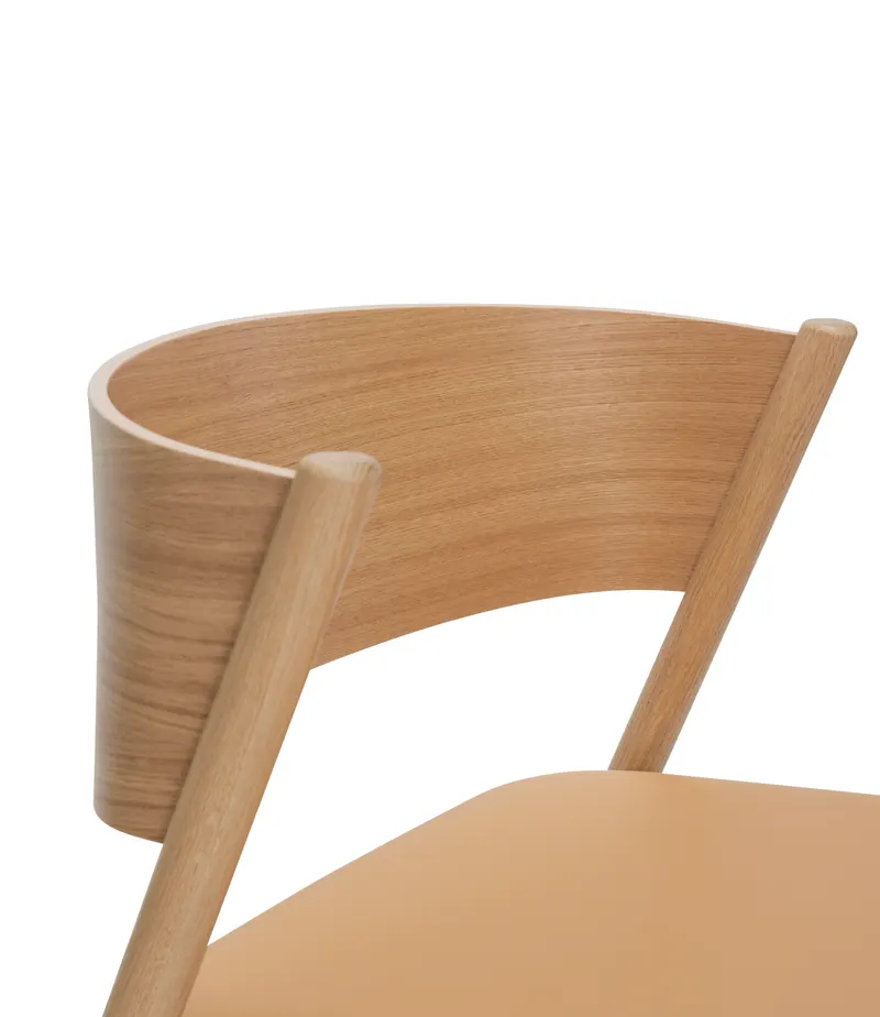 Hübsch Oblique Sessel in Naturfarben, 64 × 64 × H 75 cm, Ansicht 7