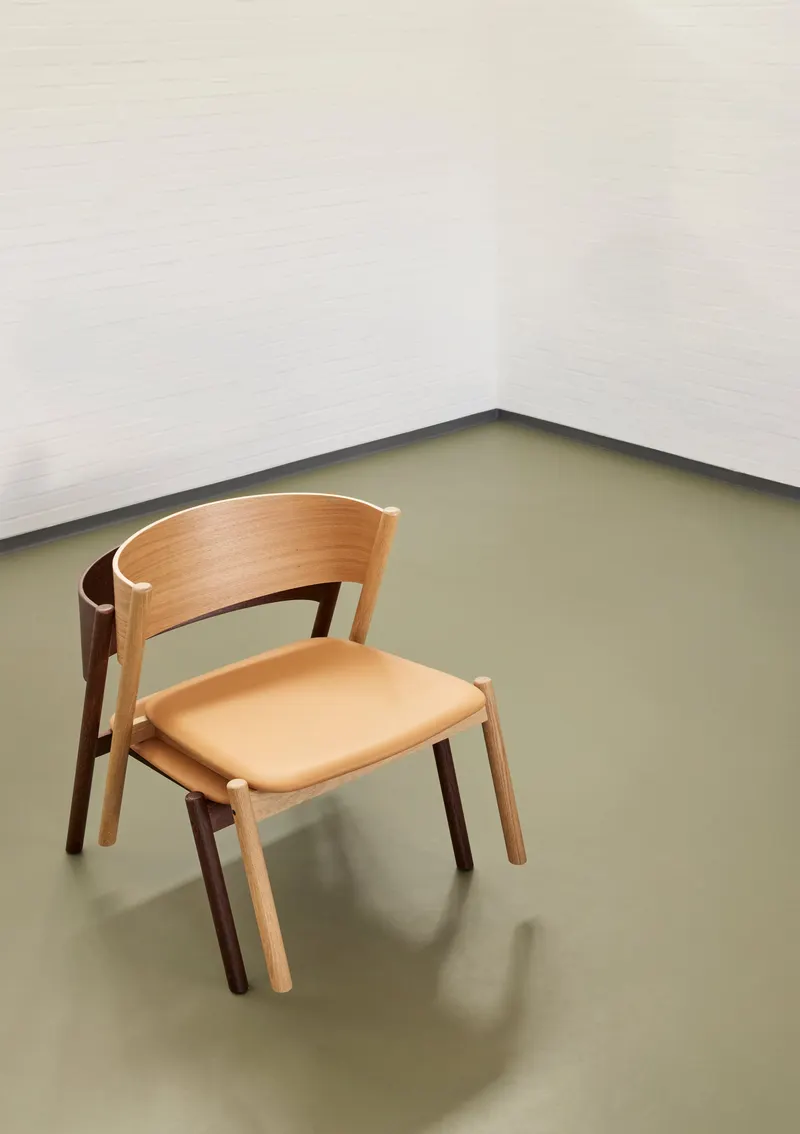 Hübsch Oblique Sessel in Naturfarben, 64 × 64 × H 75 cm, Ansicht 1