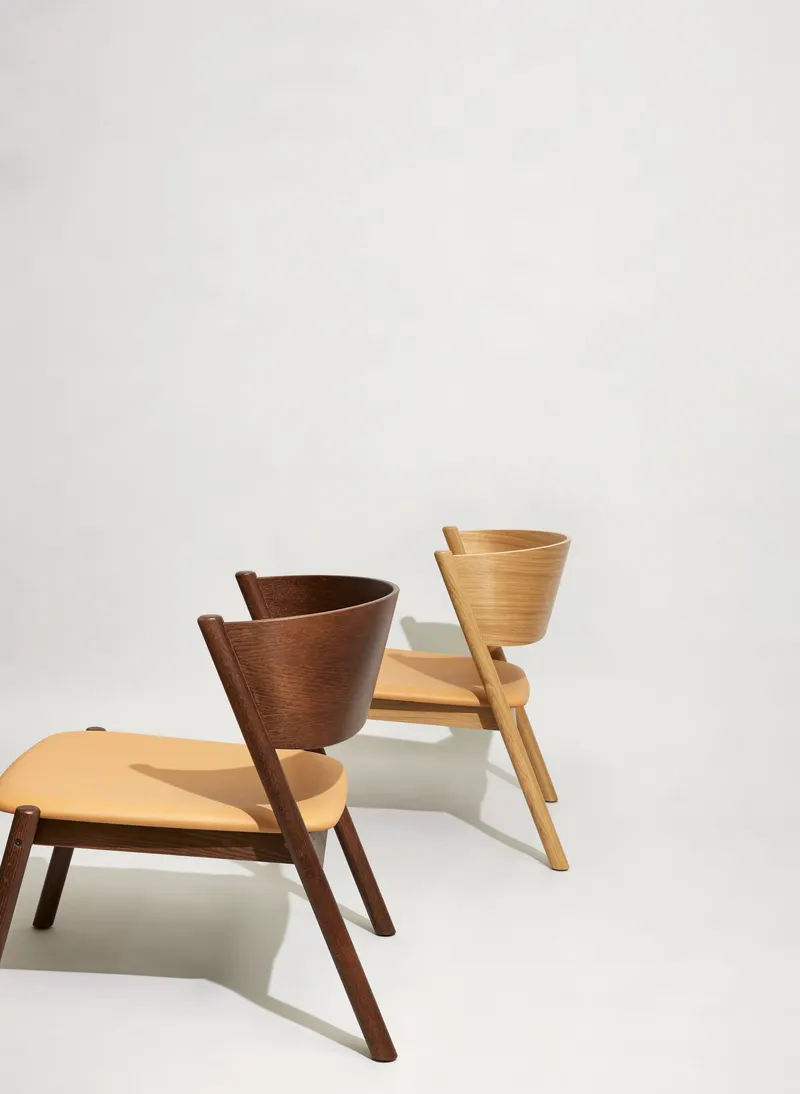 Hübsch Oblique Sessel in Naturfarben, 64 × 64 × H 75 cm, Ansicht 2