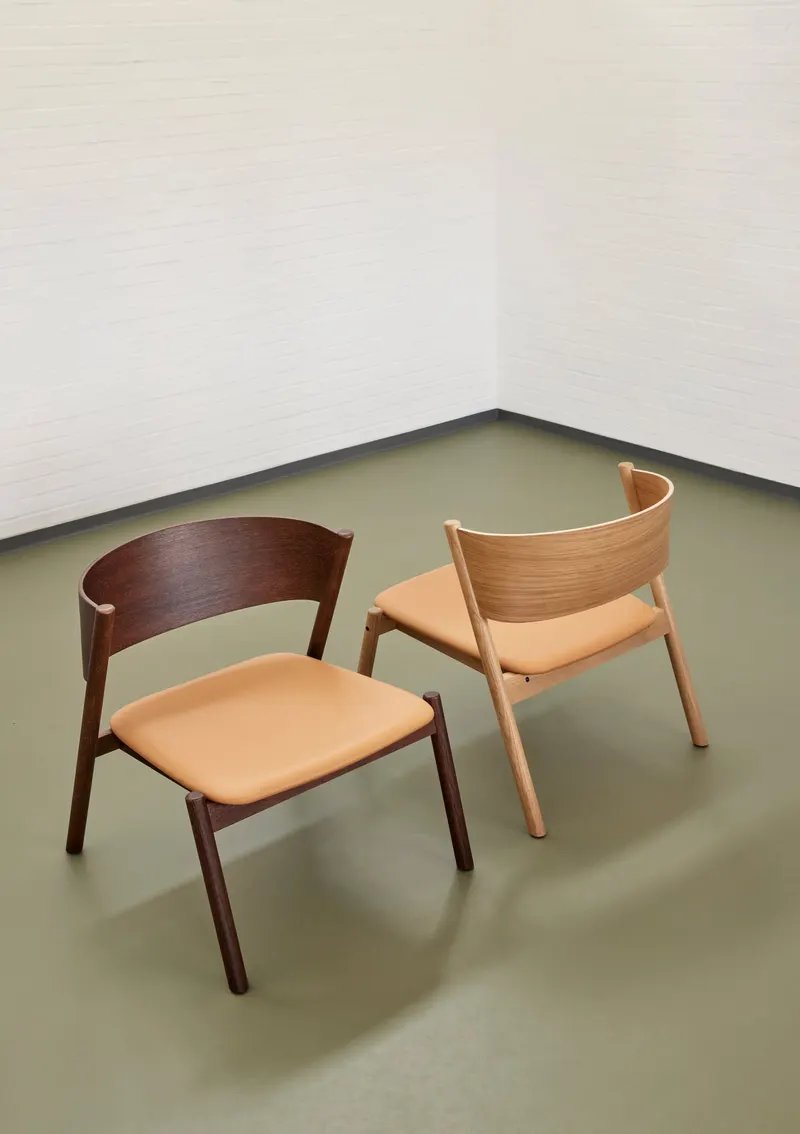 Hübsch Oblique Sessel in Naturfarben, 64 × 64 × H 75 cm, Ansicht 3