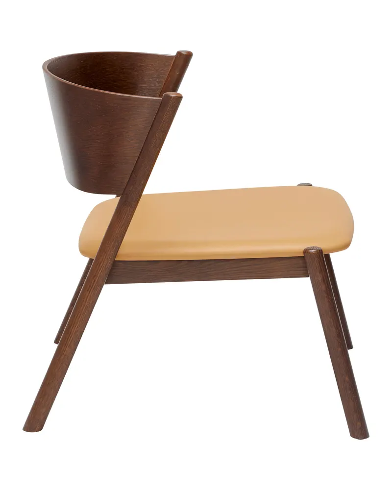 Hübsch Oblique Sessel in Braun und Naturfarben, 64 × 64 × H 75 cm, Ansicht 2