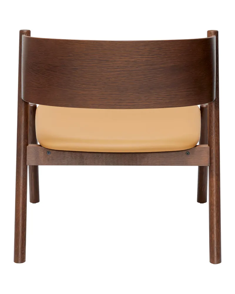 Hübsch Oblique Sessel in Braun und Naturfarben, 64 × 64 × H 75 cm, Ansicht 3