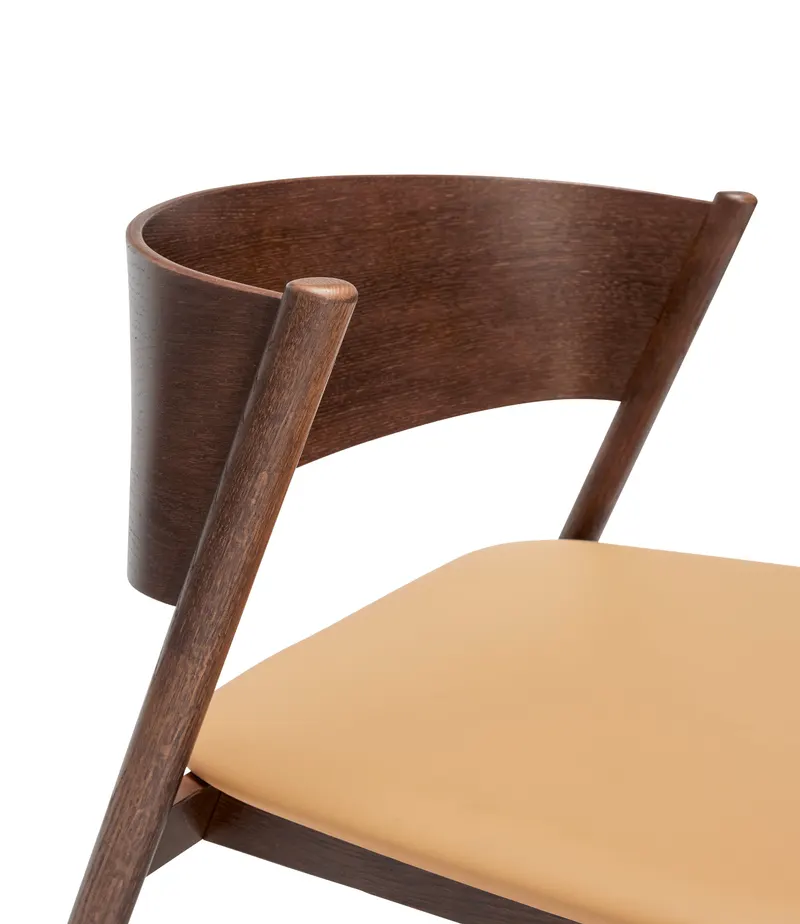 Hübsch Oblique Sessel in Braun und Naturfarben, 64 × 64 × H 75 cm, Ansicht 4