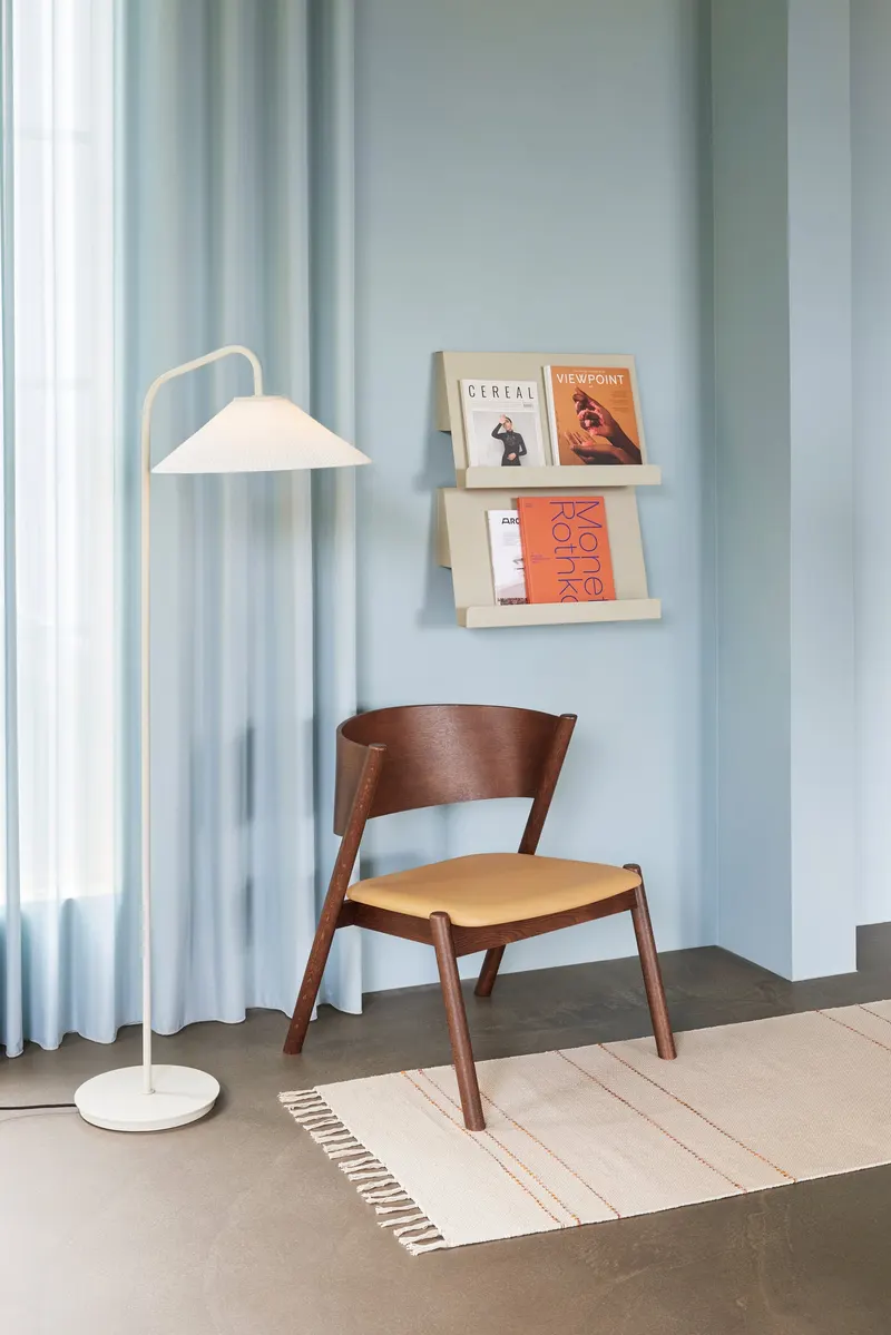 Hübsch Oblique Sessel in Braun und Naturfarben, 64 × 64 × H 75 cm, Ansicht 5