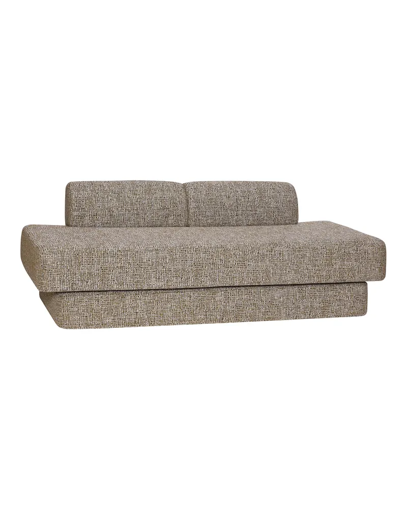 Paza Sofa aus Leinen, Sperrholz und Polyester in Hellgrün