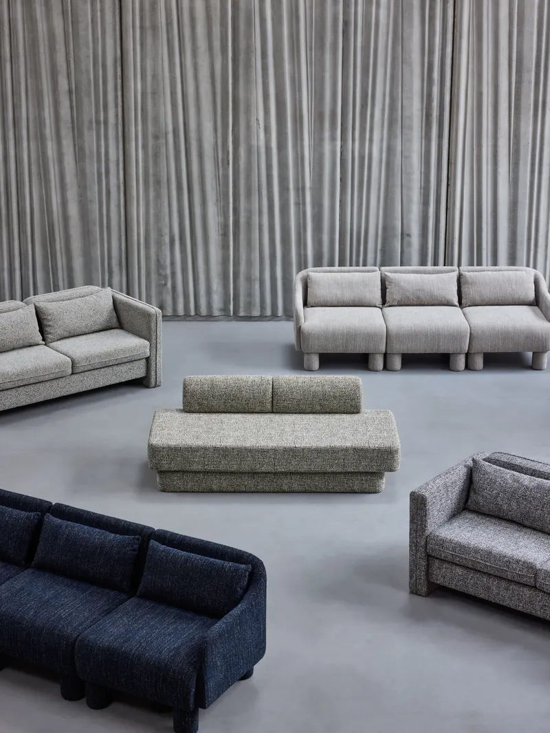 Hübsch Elegance Sofa in Dunkelblau, Länge 224 cm / Breite 83 cm / Höhe 74 cm, Ansicht 17