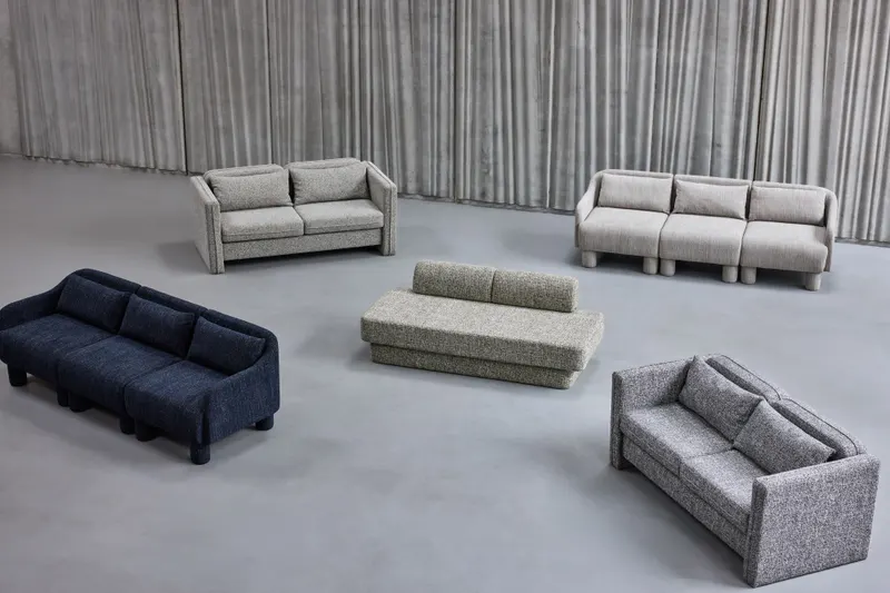 Hübsch Elegance Sofa in Dunkelblau, Länge 224 cm / Breite 83 cm / Höhe 74 cm, Ansicht 14