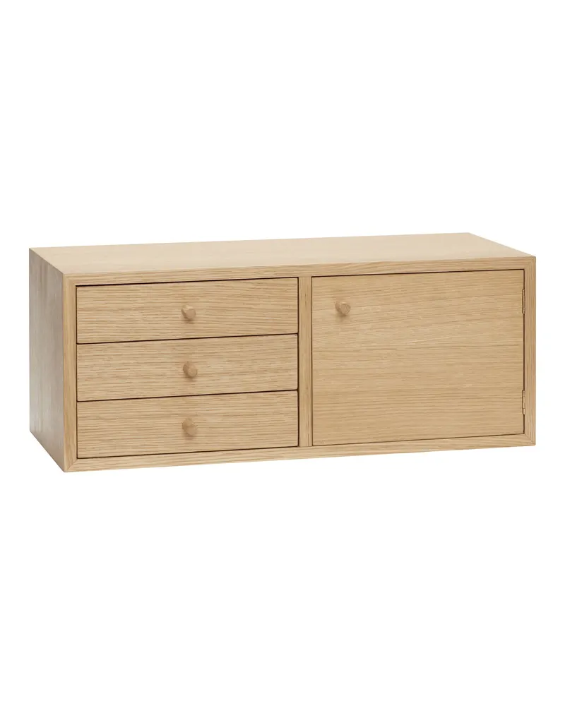 Hübsch Piccolo Regal in Naturfarben, 50 × 22 × H 20 cm, Ansicht 1