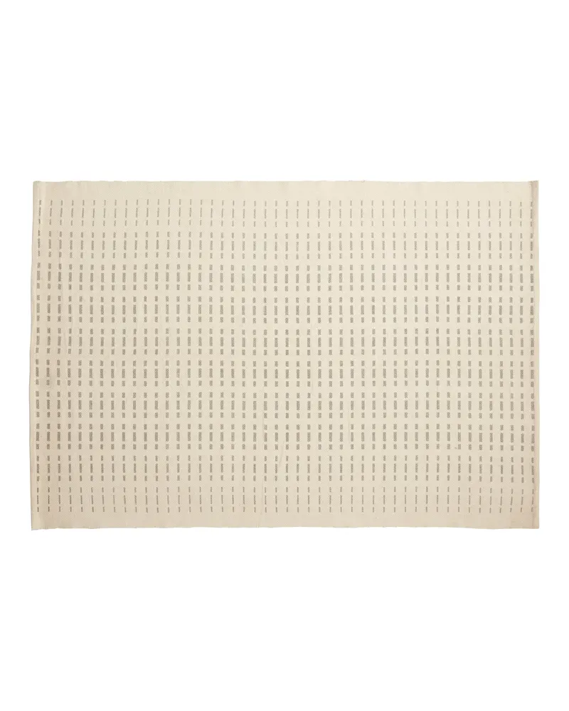 Pin Teppich aus Baumwolle und Latex in Beige und Grau, Beige, Grau