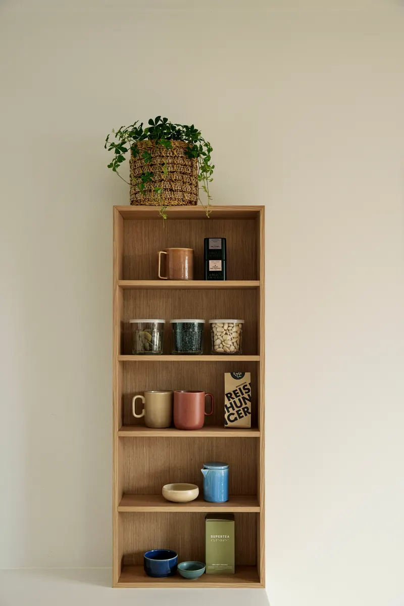 Hübsch Kappu Regal in Naturfarben, 40 × 15 × H 100 cm, Ansicht 3