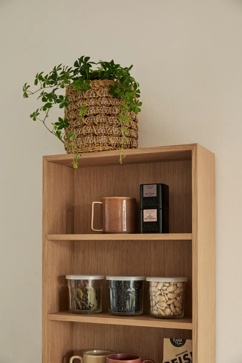 Hübsch Kappu Regal in Naturfarben, 40 × 15 × H 100 cm, Ansicht 4