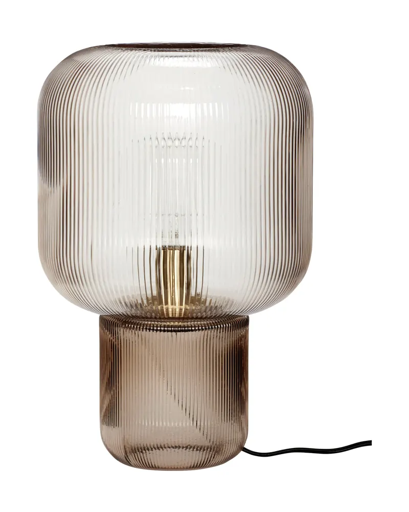 Pirum Tischleuchte aus Glas in Braun