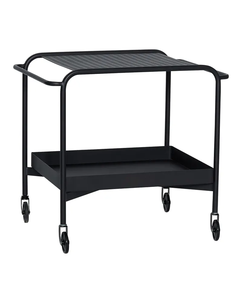Push Servierwagen aus Eisen in Schwarz