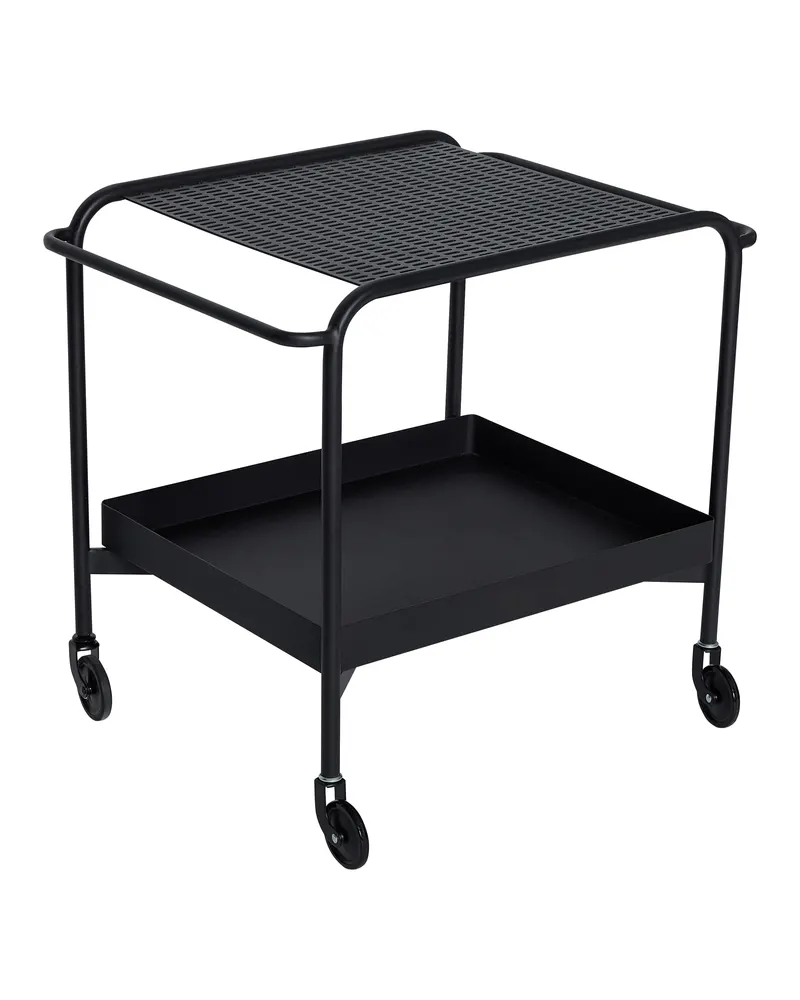 Hübsch Push Servierwagen in Schwarz, 66 × 47 × H 61 cm, Ansicht 2