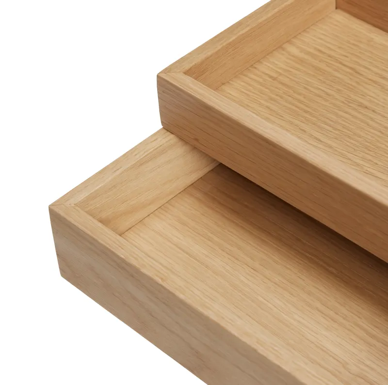 Hübsch Rail Schreibtisch-Organizer in Naturfarben, 25 × 14 × 4 und 25 × 33 × H 6 cm, Ansicht 8
