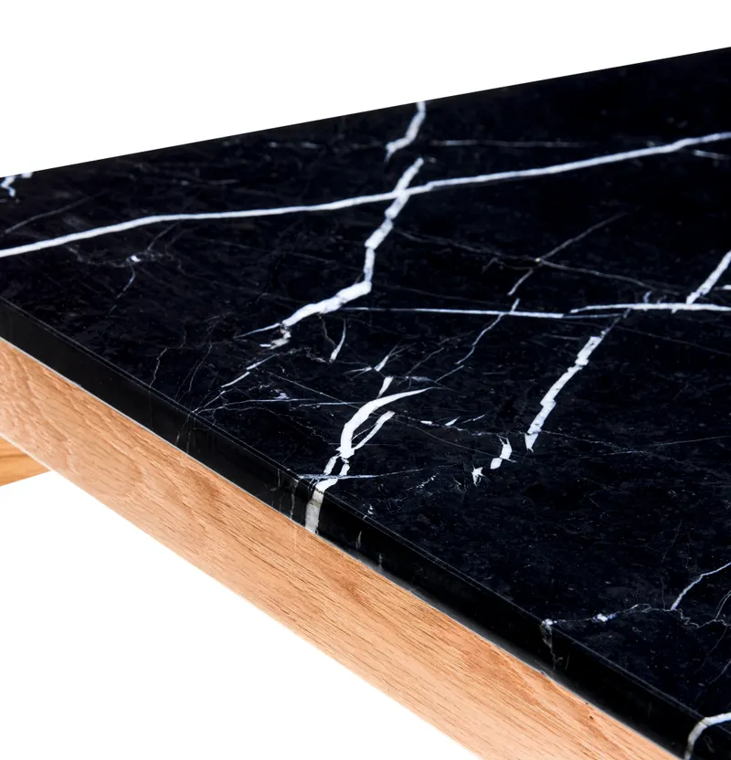 Hübsch Raw Beistelltisch in Schwarz und Naturfarben, 60 × 40 × H 42 cm, Ansicht 4