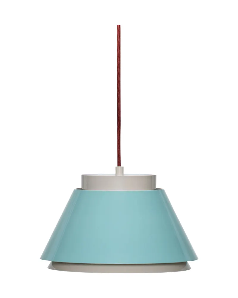 Remi Pendelleuchte aus Eisen, Beige, Blau