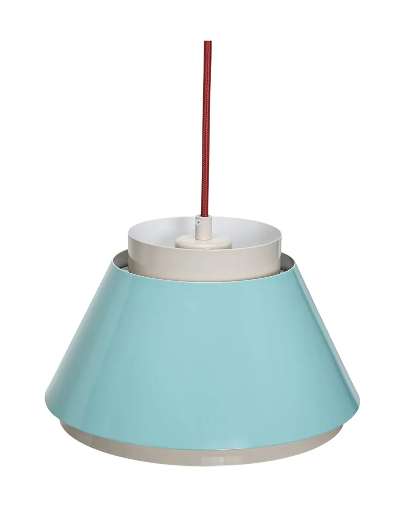 Hübsch Remi Pendelleuchte in Beige und Blau, Ø 25 × H 15 cm, Ansicht 2