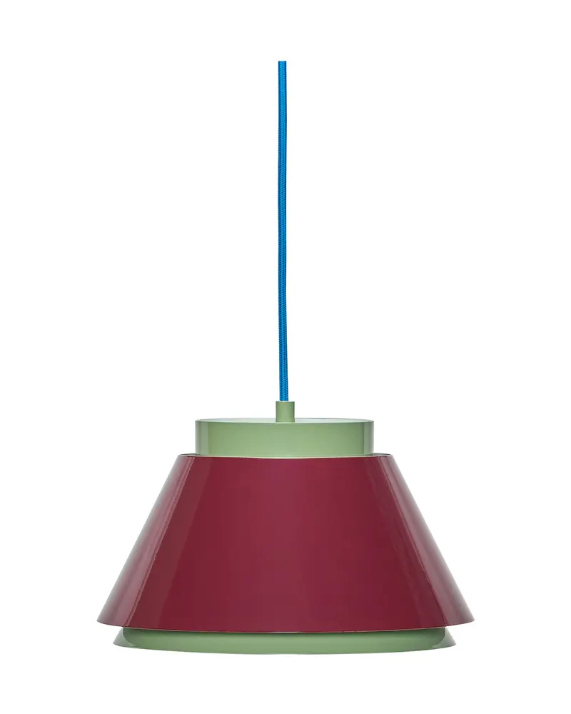 Hübsch Remi Pendelleuchte in Grün und Rot, Ø 25 × H 15 cm, Ansicht 1