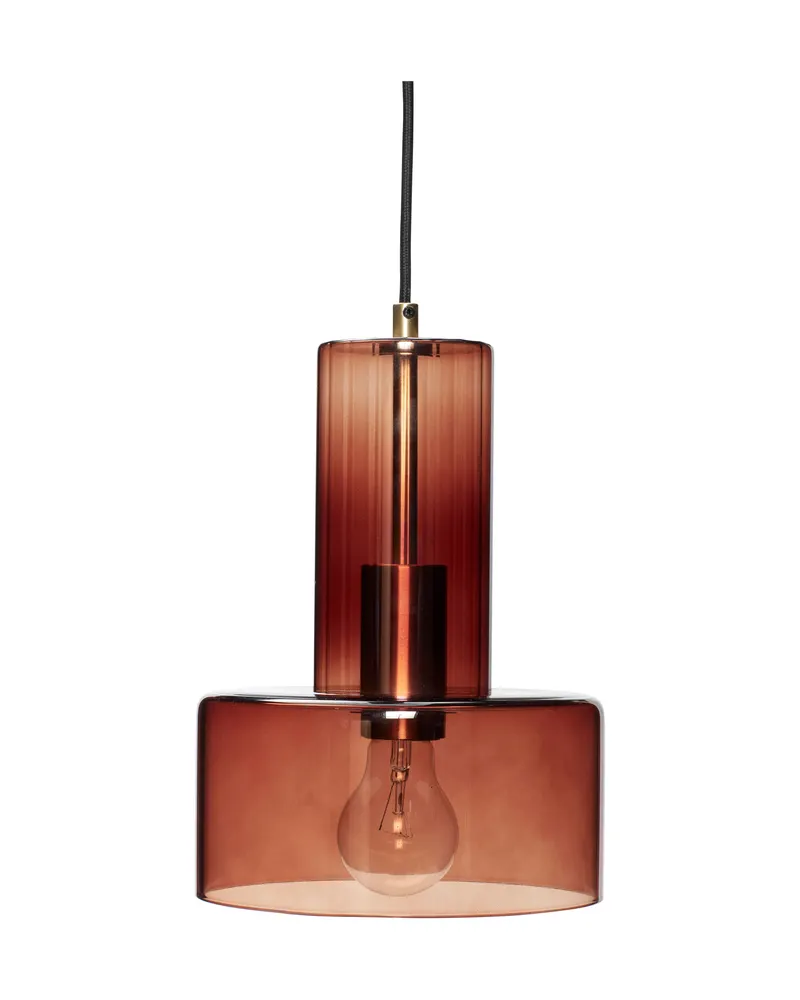 Hübsch Ripple Pendelleuchte in Braun, Ø 20 × H 27 cm, Ansicht 2