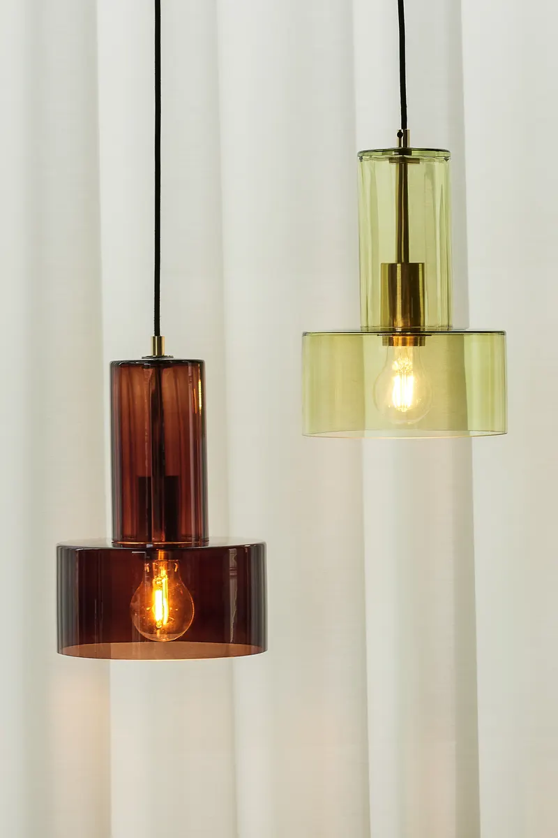 Hübsch Ripple Pendelleuchte in Braun, Ø 20 × H 27 cm, Ansicht 1
